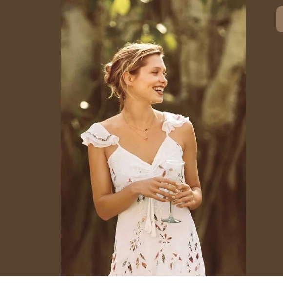 NWT Anthropologie Quintana Dress in White - Picture 2 of 7